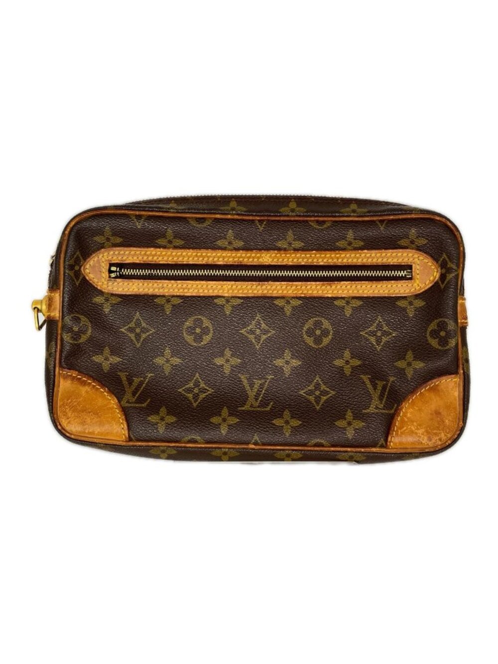 Louis Vuitton Monogram Marly Dragonne GM Second Bag Brown Zipper